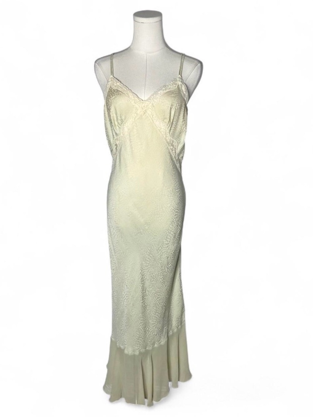 90s Vintage Victoria’s Secret Golf Label Silk Babydoll Maxi Slip Dress READ